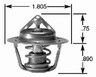 Thermostat - Thermostats  89°C  Chrysler 4 + 6 Zylinder 95-00